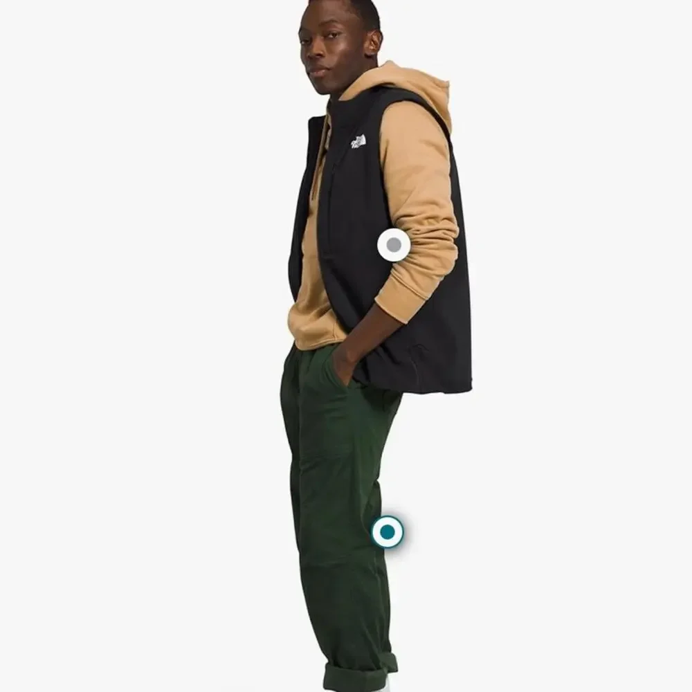 The North Face Black Vest with Yellow W Logo